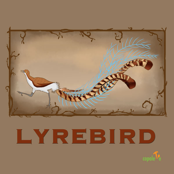 Lyrebird: Custom Animal Art Trading Card